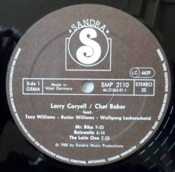 Chet Baker: Larry Coryell Chet Baker Featuring: Buster Williams Tony Williams Wolfgang Lackerschmid