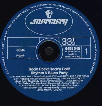 Various: Rock! Rock! Rock 'N' Roll! Rhythm & Blues Party