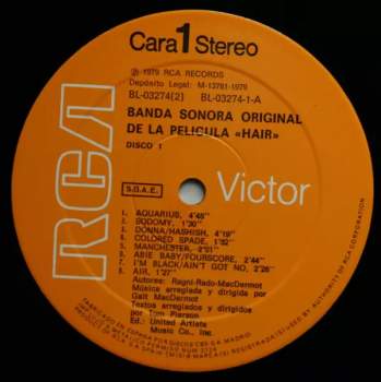 Galt MacDermot: Hair (Banda Sonora Original De La Pelicula)