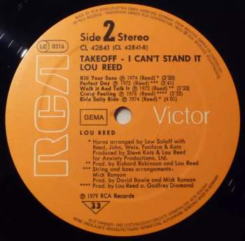Lou Reed: I Can't Stand It