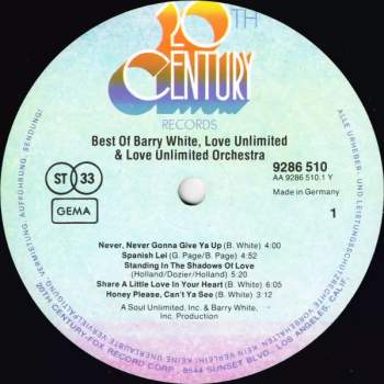 Barry White: Best Of Barry White, Love Unlimited & Love Unlimited Orchestra