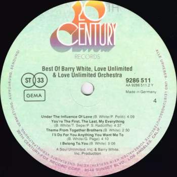Barry White: Best Of Barry White, Love Unlimited & Love Unlimited Orchestra