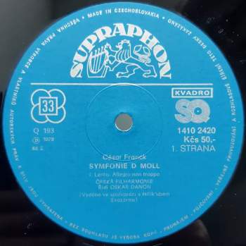 The Czech Philharmonic Orchestra: Symfonie D Moll