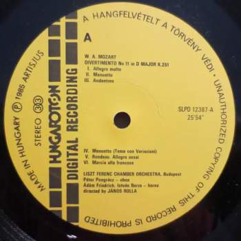Wolfgang Amadeus Mozart: Two Divertimentos No.11 K.251 / No. 7 K.205