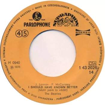 The Beatles: Yesterday = Včera / I Should Have Known Better = Mohl Jsem To Vědět