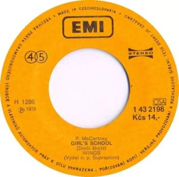 Wings: Mull Of Kintyre (Mys Kintyre) / Girl's School (Dívčí Škola)