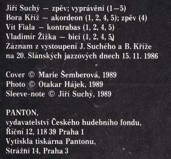 Jiří Suchý: Jiří Suchý Zpívá S Borou Křížem