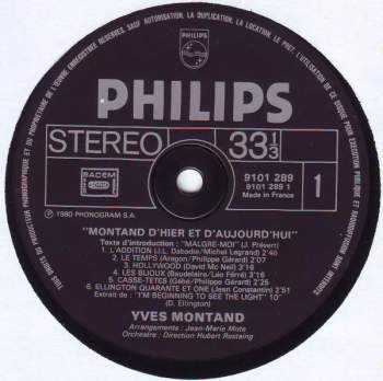 Yves Montand: Montand D'hier Et D'aujourd'hui