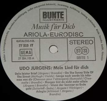 Udo Jürgens: Mein Lied Für Dich