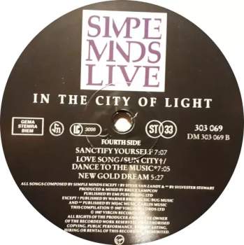 Simple Minds: Live In The City Of Light
