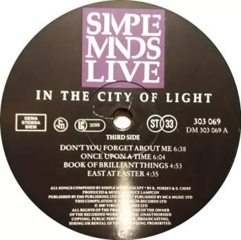 Simple Minds: Live In The City Of Light