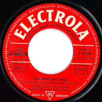 Marlene Dietrich: Sag Mir Wo Die Blumen Sind / Die Welt War Jung