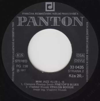 Vladimír Klusák: Mini Jazz Klub 15 (Vladimír Klusák Hraje Boogie Woogie)