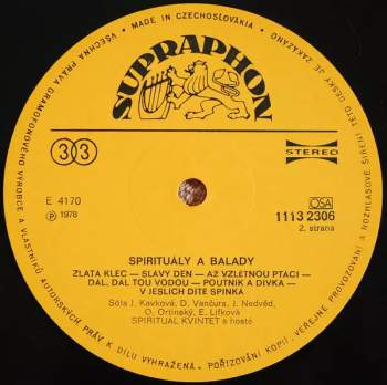 Spirituál Kvintet: Spirituály A Balady