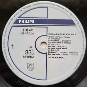 Jacques Brel: Edition La Chanson Vol. II