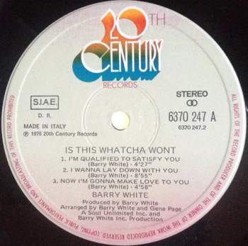 Barry White: Is This Whatcha Wont?
