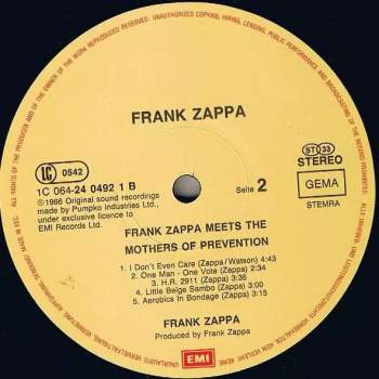 Frank Zappa: Frank Zappa Meets The Mothers Of Prevention (European Version)