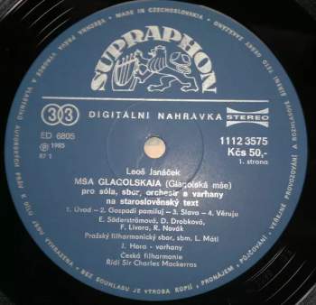 The Czech Philharmonic Orchestra: Mša Glagolskaja (Glagolitic Mass)