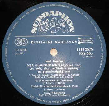 The Czech Philharmonic Orchestra: Mša Glagolskaja (Glagolitic Mass)