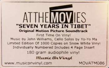 John Williams: Seven Years In Tibet (Original Motion Picture Soundtrack) CLR | NUM