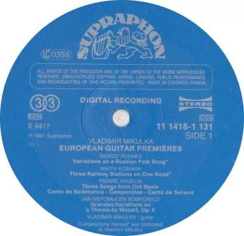 Vladimír Mikulka: European Guitar Premières