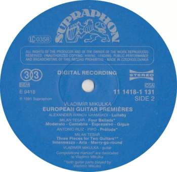 Vladimír Mikulka: European Guitar Premières