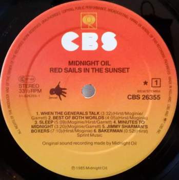 Midnight Oil: Red Sails In The Sunset