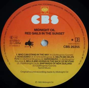 Midnight Oil: Red Sails In The Sunset