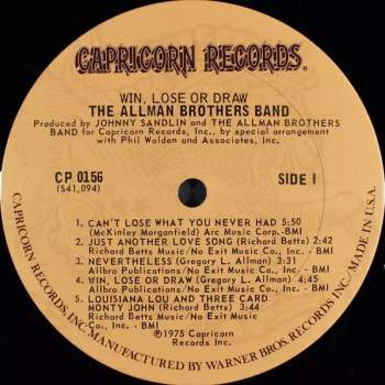 The Allman Brothers Band: Win, Lose Or Draw