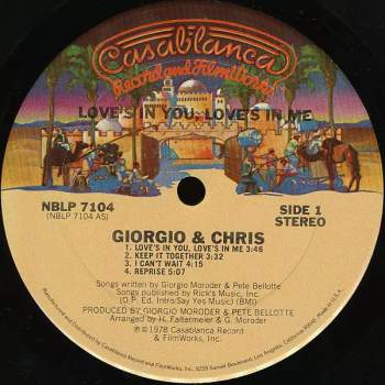 Giorgio Moroder: Love's In You, Love's In Me