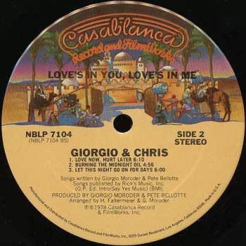 Giorgio Moroder: Love's In You, Love's In Me