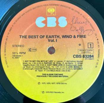 Wind & Fire Earth: The Best Of Earth Wind & Fire Vol. I