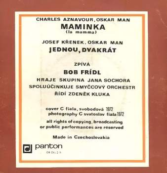 Bob Frídl: Maminka / Jednou, Dvakrát