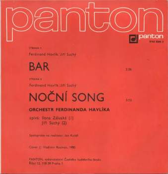 Jiří Suchý: Bar / Noční Song
