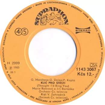 Marie Rottrová: Klíč Pro Štěstí (Thought I'd Ring You) / Proč Si O Něj Házet