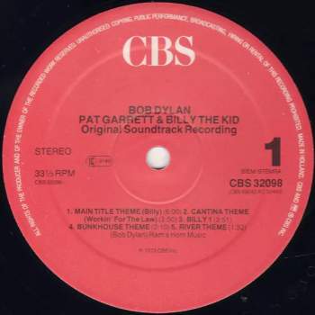 Bob Dylan: Pat Garrett & Billy The Kid - Original Soundtrack Recording