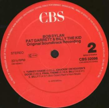 Bob Dylan: Pat Garrett & Billy The Kid - Original Soundtrack Recording