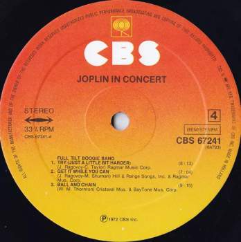 Janis Joplin: Joplin In Concert