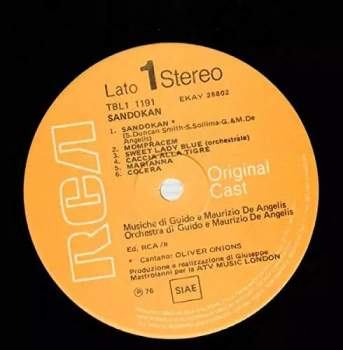 Guido And Maurizio De Angelis: Sandokan - Dalla Colonna Sonora Originale Dello Sceneggiato Televisivo