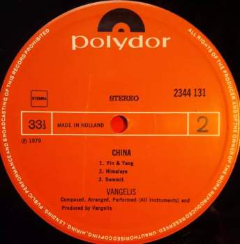 Vangelis: China = 中國