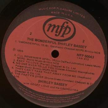 Shirley Bassey: The Wonderful Shirley Bassey