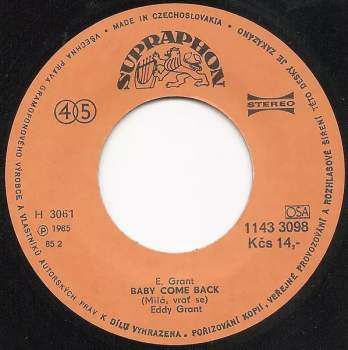 Eddy Grant: Baby Come Back / Romancing The Stone