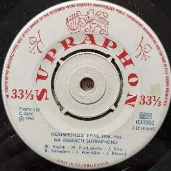 Various: Promenáda Úspěchů I. (Nejúspěšnější Písně 1949 - 1966 Na Deskách Supraphon)
