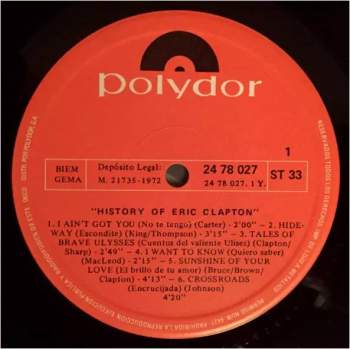 Eric Clapton: History Of Eric Clapton