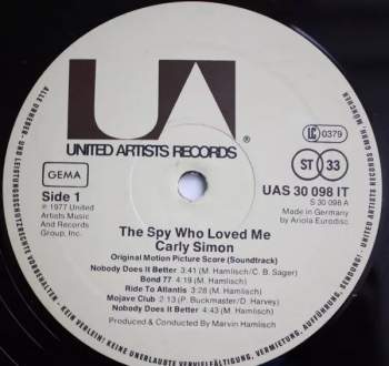 Marvin Hamlisch: The Spy Who Loved Me (Original Motion Picture Score)