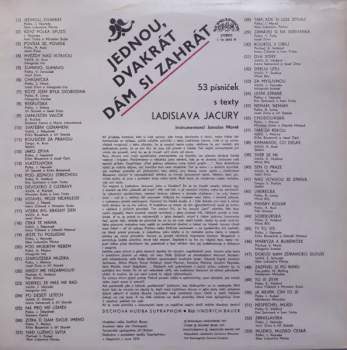 Dechová Hudba Supraphon: Jednou, Dvakrát Dám Si Zahrát - 53 Písniček S Texty Ladislava Jacury