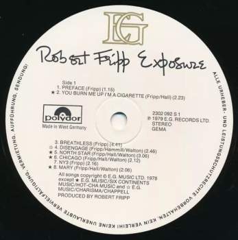 Robert Fripp: Exposure