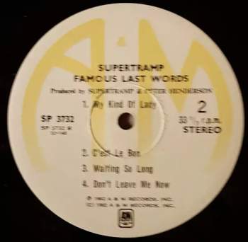 Supertramp: "...Famous Last Words..."