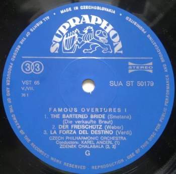 The Czech Philharmonic Orchestra: Famous Operatic Overtures