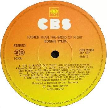 Bonnie Tyler: Faster Than The Speed Of Night